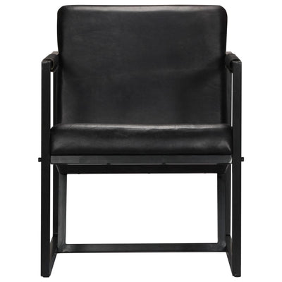 vidaXL Armchair Brown Real Leather