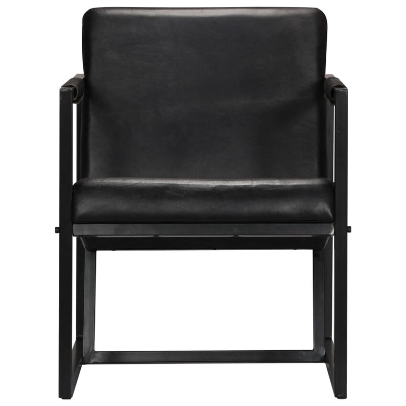 vidaXL Armchair Brown Real Leather