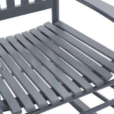 vidaXL Rocking Chair with Curved Seat Brown Poplar Wood