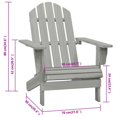 vidaXL Garden Chair Wood Brown