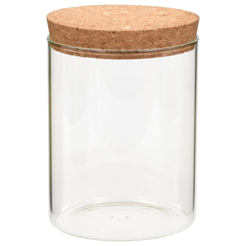 vidaXL Storage Glass Jars with Cork Lid 6 pcs 650 ml