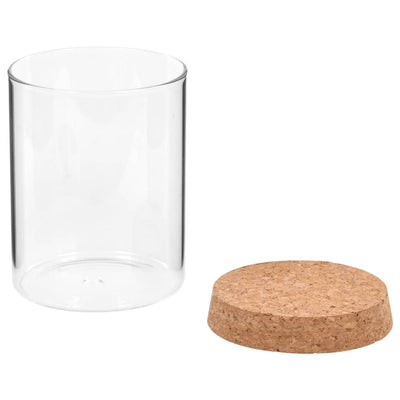 vidaXL Storage Glass Jars with Cork Lid 6 pcs 650 ml
