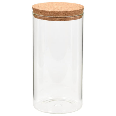 vidaXL Storage Glass Jars with Cork Lid 6 pcs 1400 ml