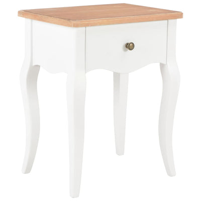 vidaXL Nightstand Grey and Brown 40x30x50 cm Solid Pine Wood