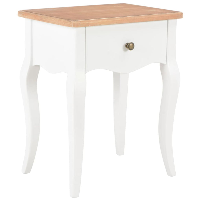 vidaXL Nightstand Grey and Brown 40x30x50 cm Solid Pine Wood