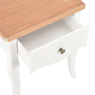 vidaXL Nightstand Grey and Brown 40x30x50 cm Solid Pine Wood