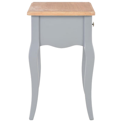 vidaXL Nightstand Grey and Brown 40x30x50 cm Solid Pine Wood