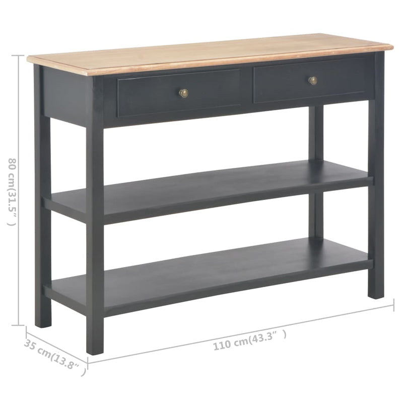 vidaXL Sideboard White 110x35x80 cm MDF