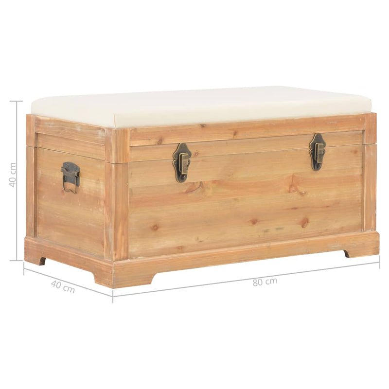 vidaXL Storage Chest with Cushion 80x40x40 cm MDF