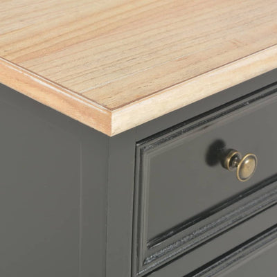 vidaXL Bedside Cabinets 2 pcs Black 35x30x49 cm MDF