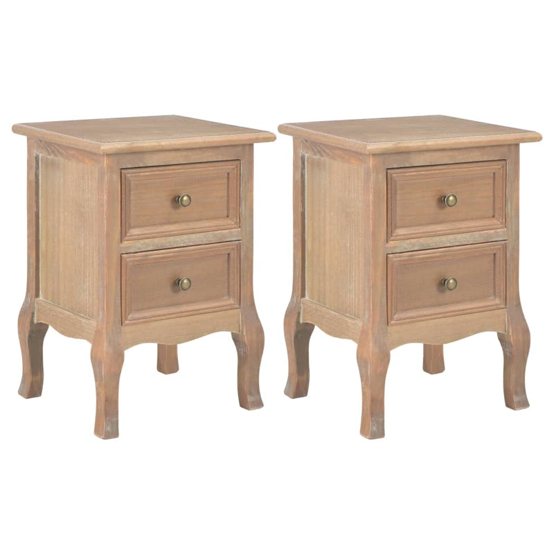 vidaXL Bedside Cabinets 2 pcs Black 35x30x49 cm MDF