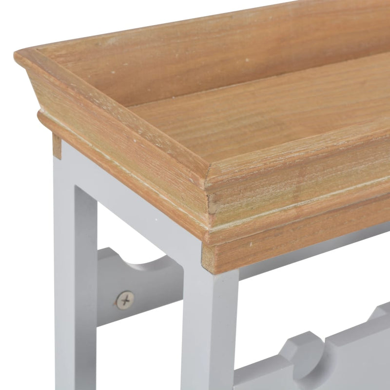 vidaXL Wine Cabinet Grey 70x22.5x70.5 cm MDF