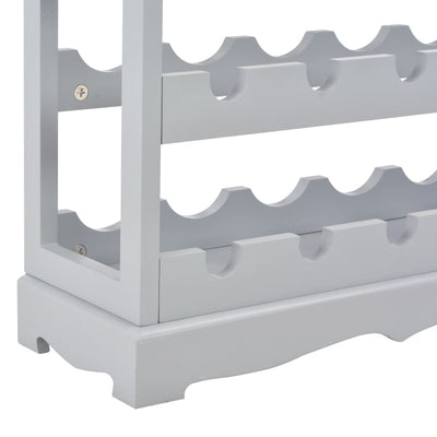 vidaXL Wine Cabinet Grey 70x22.5x70.5 cm MDF