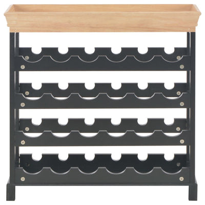 vidaXL Wine Cabinet Black 70x22.5x70.5 cm MDF