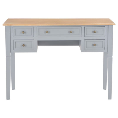 vidaXL Writing Desk Grey 109.5x45x77.5 cm Wood
