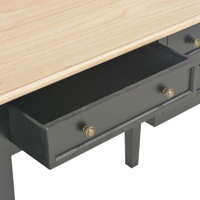 vidaXL Writing Desk Black 109.5x45x77.5 cm Wood