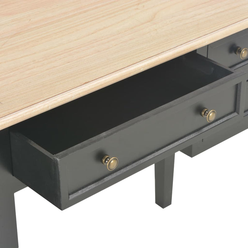 vidaXL Writing Desk Black 109.5x45x77.5 cm Wood