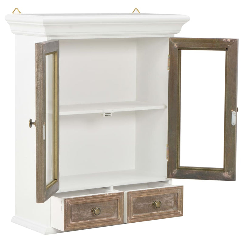 vidaXL Wall Cabinet White 49x22x59 cm Engineered Wood