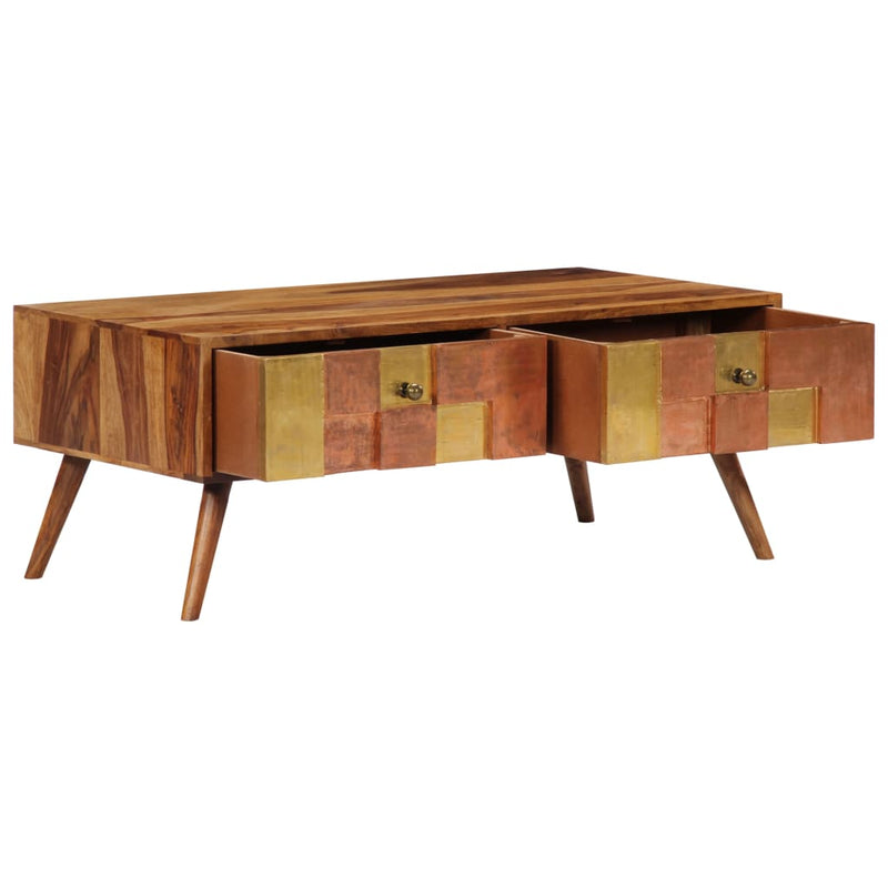 vidaXL Coffee Table 100x50x39 cm Solid Sheesham Wood