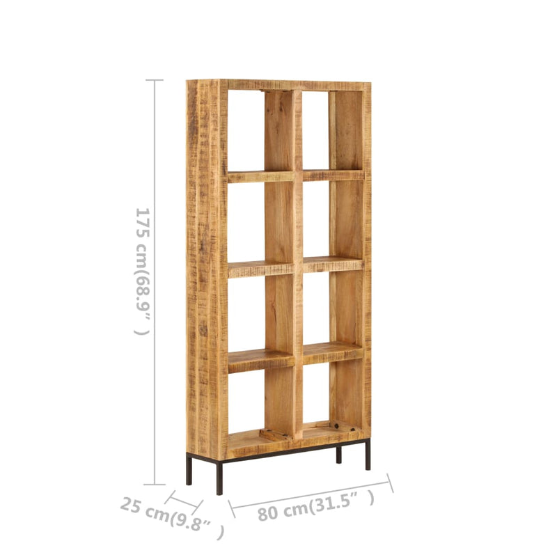vidaXL Bookshelf 80x25x175 cm Solid Mango Wood