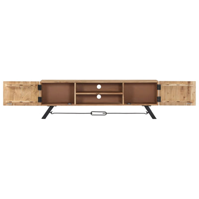 vidaXL TV Cabinet 140x30x45 cm Solid Acacia Wood
