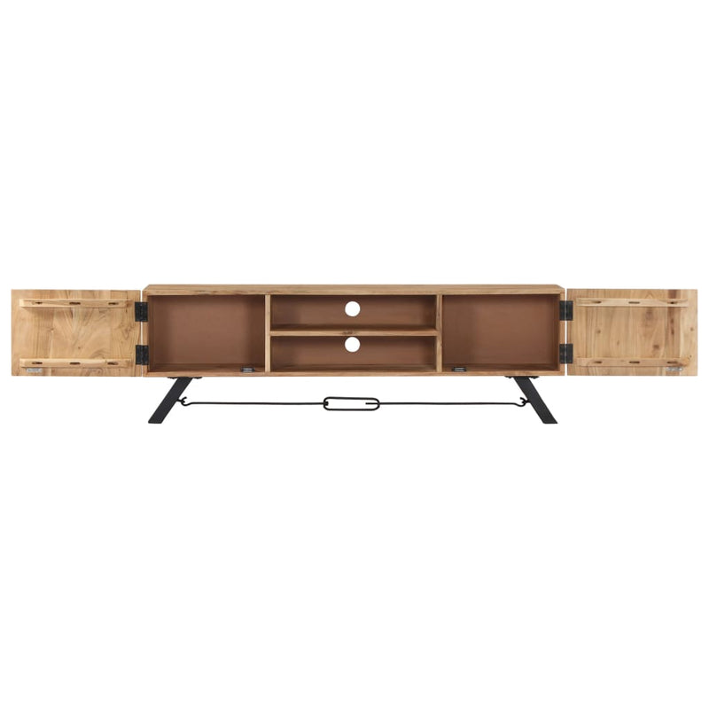 vidaXL TV Cabinet 140x30x45 cm Solid Acacia Wood