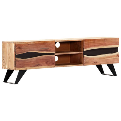 vidaXL TV Cabinet 140x30x45 cm Solid Acacia Wood