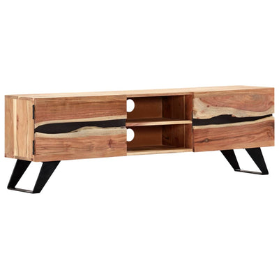 vidaXL TV Cabinet 140x30x45 cm Solid Acacia Wood