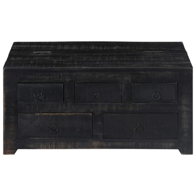 vidaXL Coffee Table Black 65x65x30 cm Solid Mango Wood