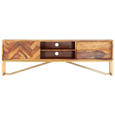 vidaXL TV Cabinet 140x30x45 cm Solid Sheesham Wood