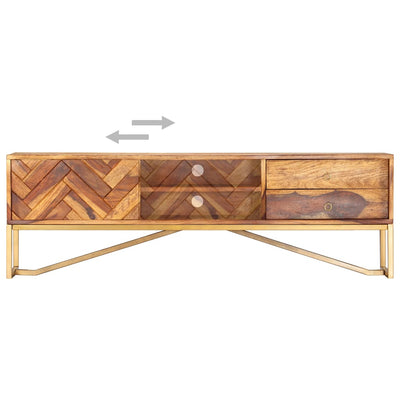 vidaXL TV Cabinet 140x30x45 cm Solid Sheesham Wood