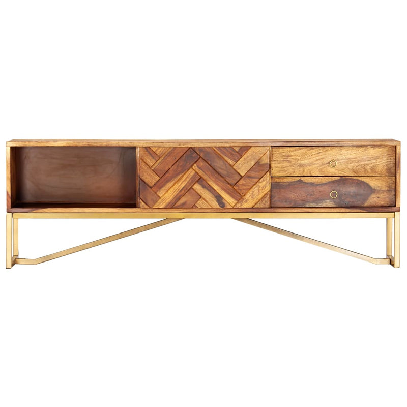 vidaXL TV Cabinet 140x30x45 cm Solid Sheesham Wood