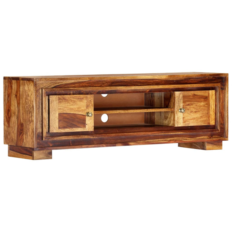 vidaXL TV Cabinet 118x30x40 cm Solid Sheesham Wood