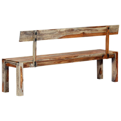 vidaXL Bench 160 cm Grey Solid Sheesham Wood