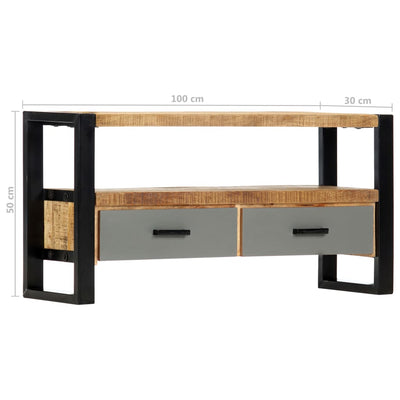 vidaXL TV Cabinet 130x30x50 cm Solid Mango Wood
