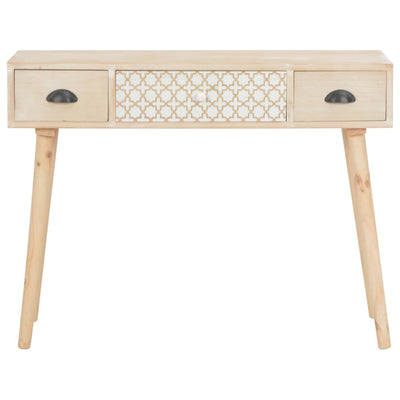 vidaXL Console Table with 3 Drawers 100x30x73 cm Solid Pinewood