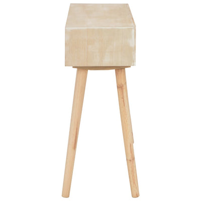 vidaXL Console Table with 3 Drawers 100x30x73 cm Solid Pinewood