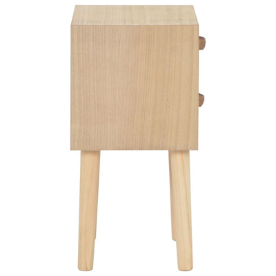 vidaXL Bedside Cabinet with 2 Drawers 40x30x49.5 cm Solid Pinewood