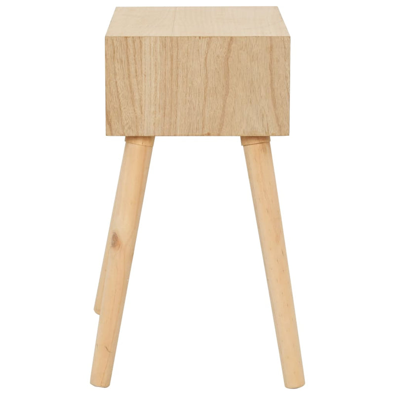 vidaXL Bedside Table with a Drawer 44x30x58.5 cm Solid Pinewood