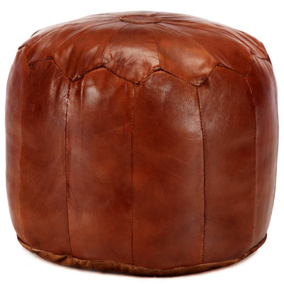 vidaXL Pouffe Black 60x60x30 cm Genuine Goat Leather