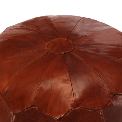 vidaXL Pouffe Black 60x60x30 cm Genuine Goat Leather