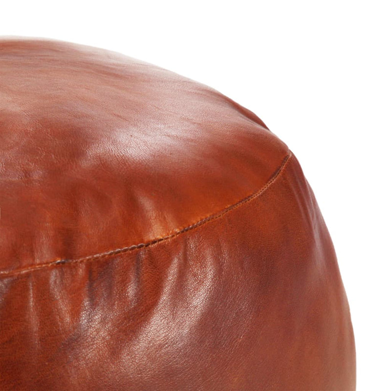 vidaXL Pouffe Black 60x60x30 cm Genuine Goat Leather