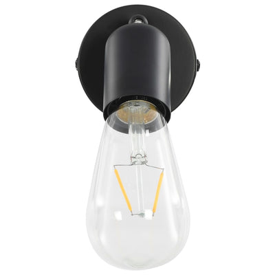 vidaXL Spot Lights 2 pcs with Filament Bulbs 2 W Black E27
