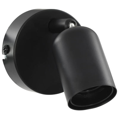 vidaXL Spot Lights 2 pcs Black E27