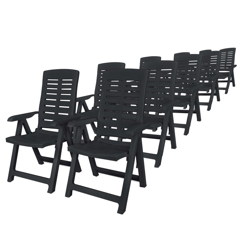 vidaXL 11 Piece Outdoor Dining Set Plastic Anthracite