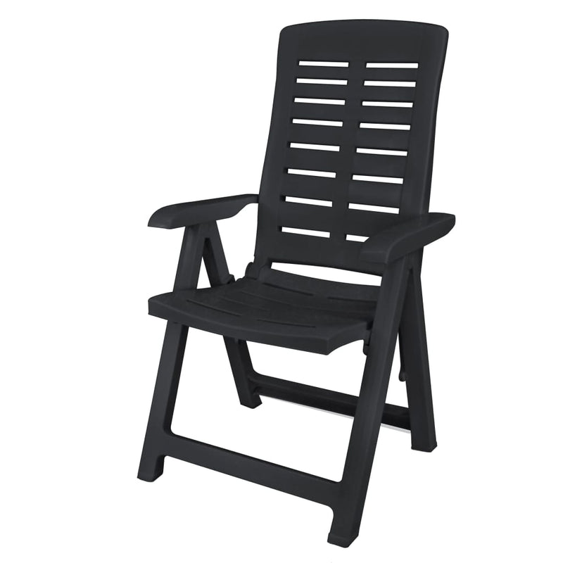 vidaXL 11 Piece Outdoor Dining Set Plastic Anthracite