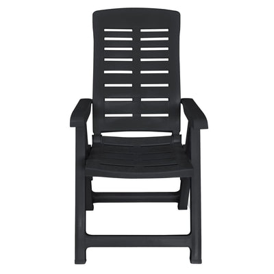 vidaXL 11 Piece Outdoor Dining Set Plastic Anthracite