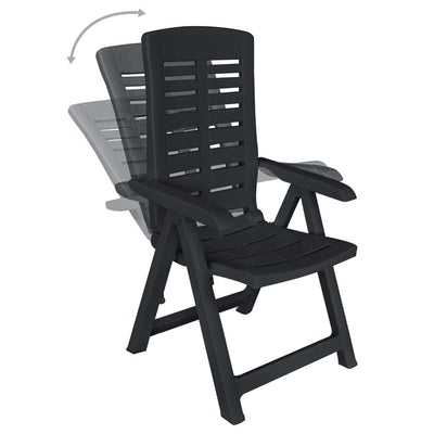 vidaXL 11 Piece Outdoor Dining Set Plastic Anthracite