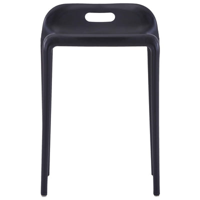 vidaXL Stackable Stools 4 pcs Black Plastic