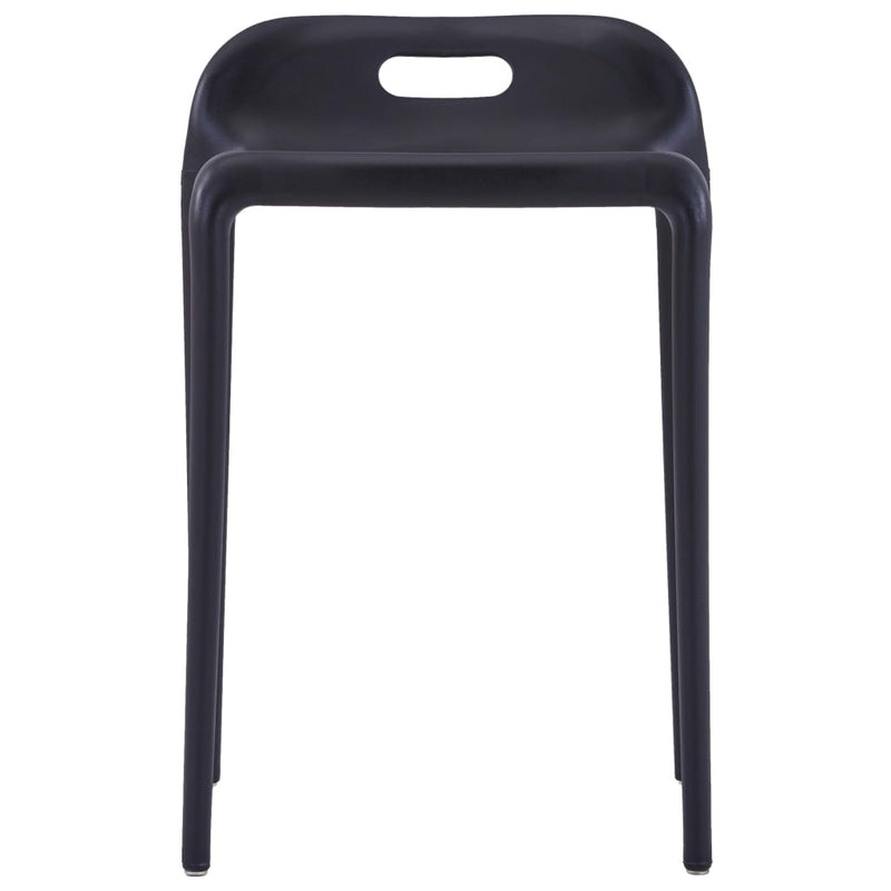 vidaXL Stackable Stools 4 pcs Black Plastic